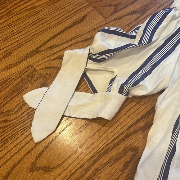 Eye of the Needle Woman’s Striped Off the Shoulder Top Size 16 - Picture 5 of 6